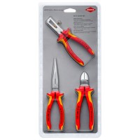 Набор электрика Knipex VDE, 3 пр бокорезы , стриппер , длинногубцы с режущими кромками
