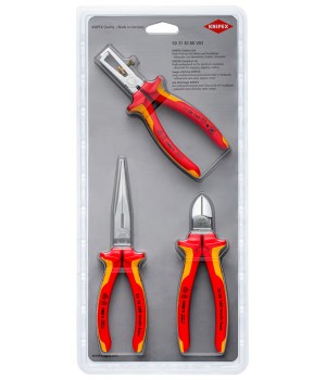 Набор электрика Knipex VDE, 3 пр бокорезы , стриппер , длинногубцы с режущими кромками