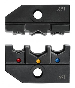 Плашка опрессовочная: изолированные кабельные наконечники PIDG, 0.5 -6.0 мм², 3 гнезда Knipex KN-974906PI