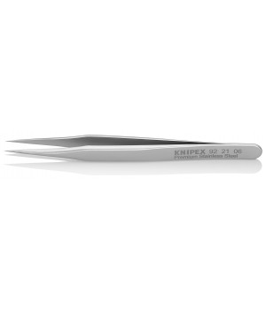 Минипинцет прецизионный, нерж, 80 мм, гладкие прямые игловидные губки Knipex KN-922106
