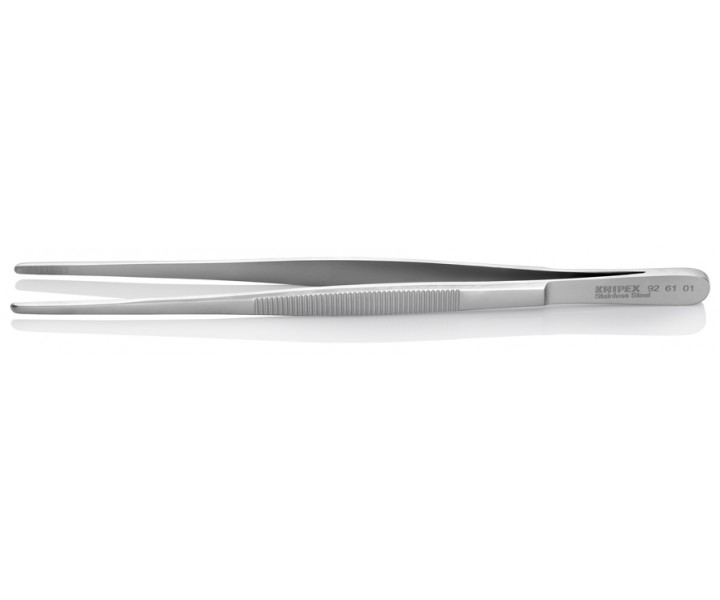 Пинцет универсальный, нерж, 200 мм, зазубренные прямые тупые губки Knipex KN-926101