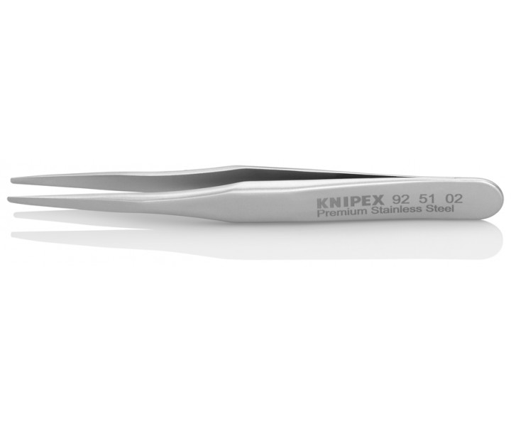Минипинцет прецизионный, нерж, 70 мм, гладкие прямые игловидные губки Knipex KN-925102