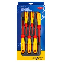 Набор отвёрток VDE диэлектрических, с узким концом, 6 пр., PH0/1/2, PZ0/1/2 Knipex KN-002012V03